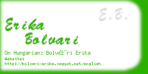 erika bolvari business card